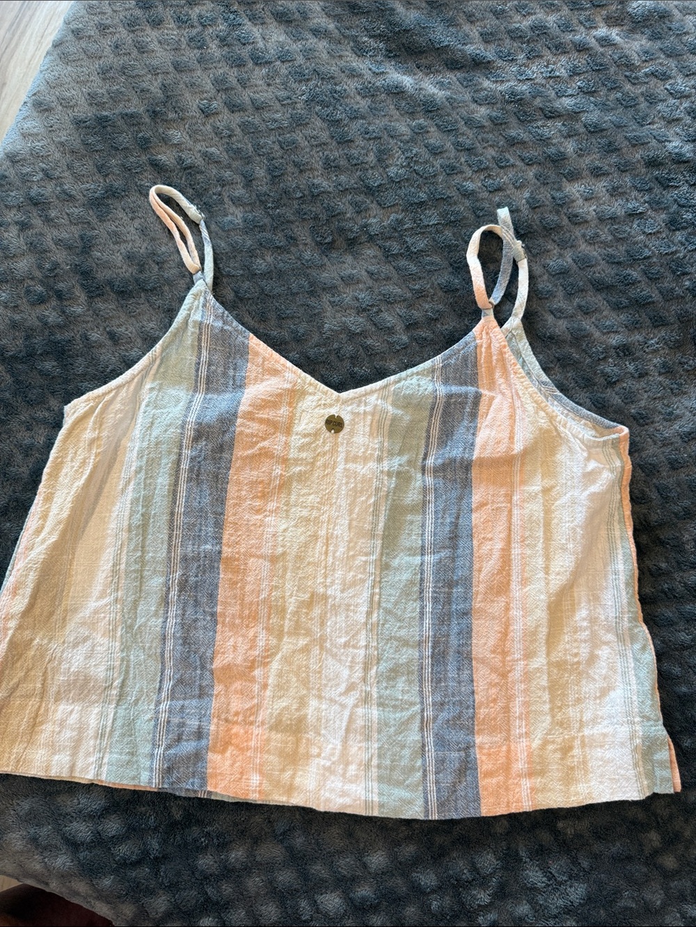 Striped Pastel Button-Front Cami Top - Ripcurl - Picture 2 of 6